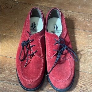 Hush Puppies Red Suede Loafer size 8 Womens
